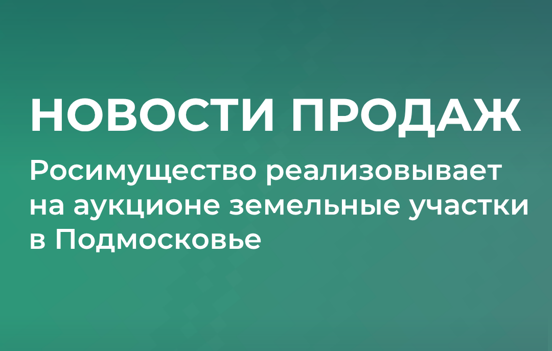 Росимущество реализовывает на аукционе земельные участки в Подмосковье