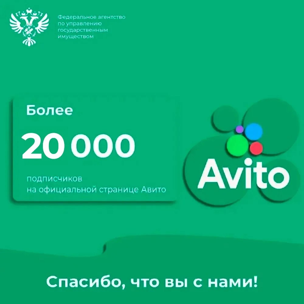 На официальную страницу Росимущества на Авито подписалось более 20 000 человек